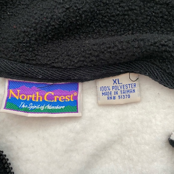 Vintage Fleece Quarter Zip size XL North Crest - Picture 2 of 2